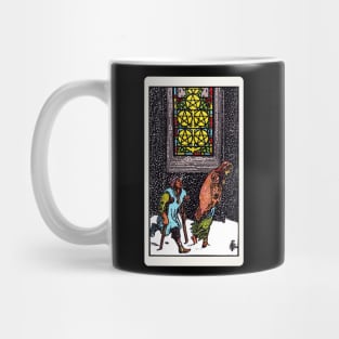 Card #68 - Five Of Pentacles - Rider Waite Smith Tarot Mug